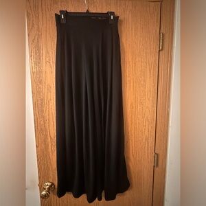 Jade By Jane Elastic Waist Black Rib knit Palazzo pants with pockets- NWT- Small